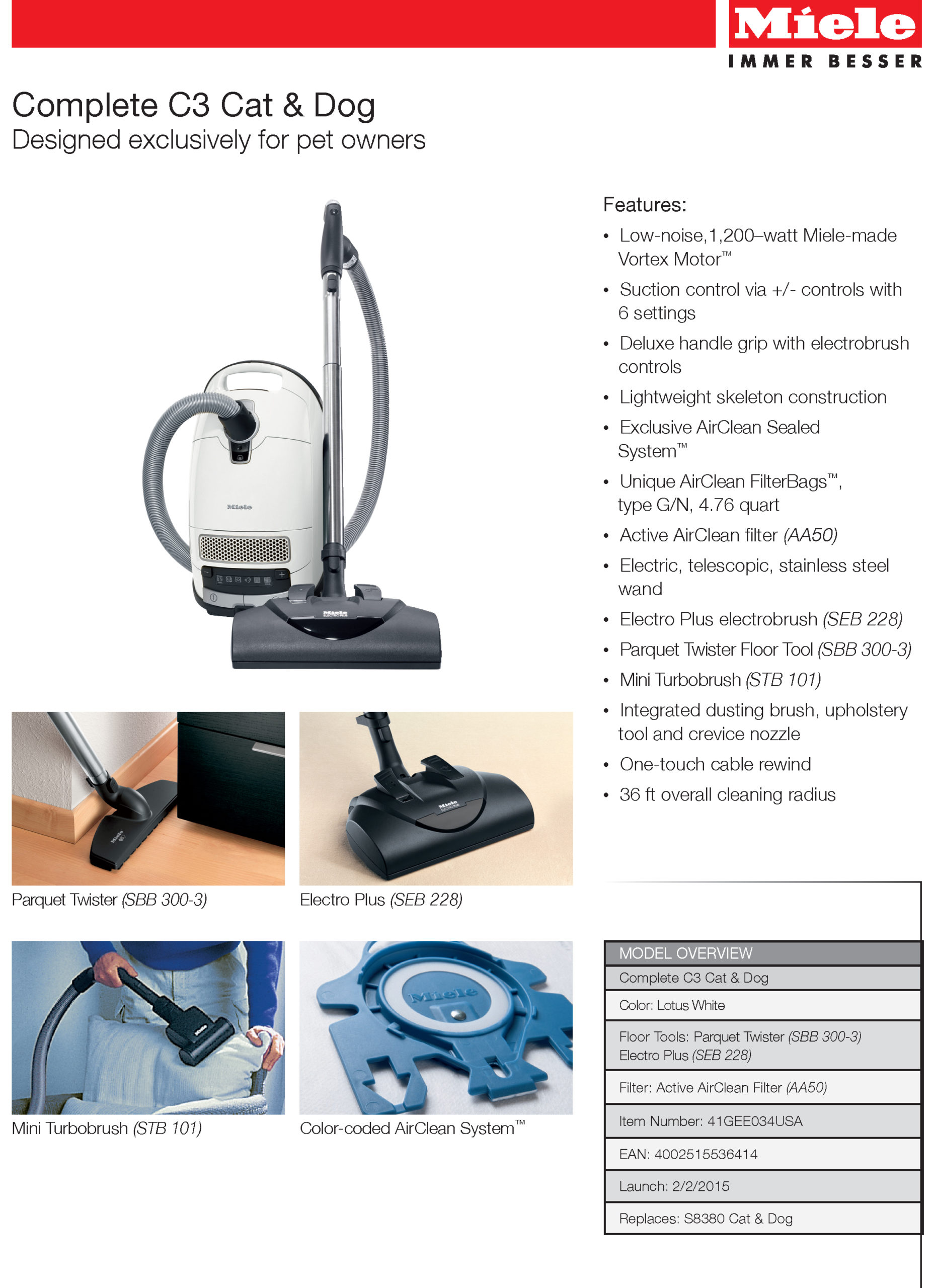 Hassy Tienerjaren kalkoen Miele Complete C3 Cat & Dog | Vacuums & More