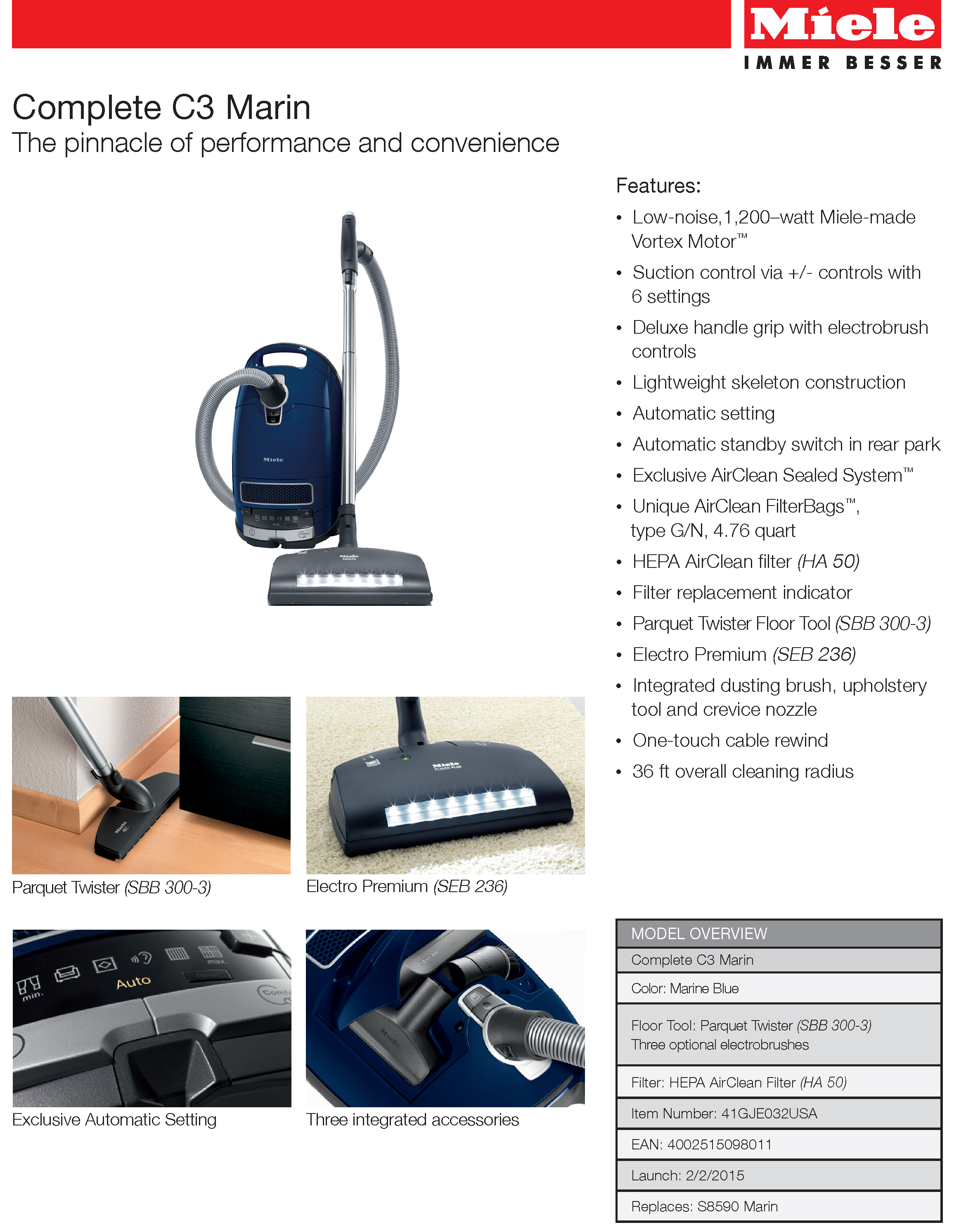 Miele Complete C3 Marin Vacuums & More